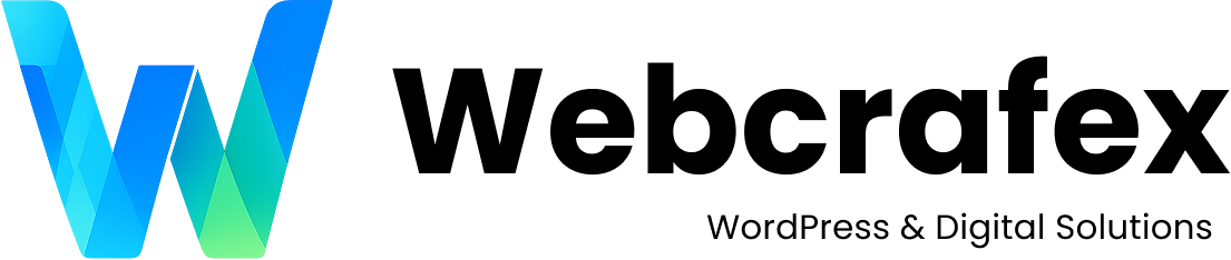 Webcrafex Logo – WordPress Website Design and Digital Solutions Agency