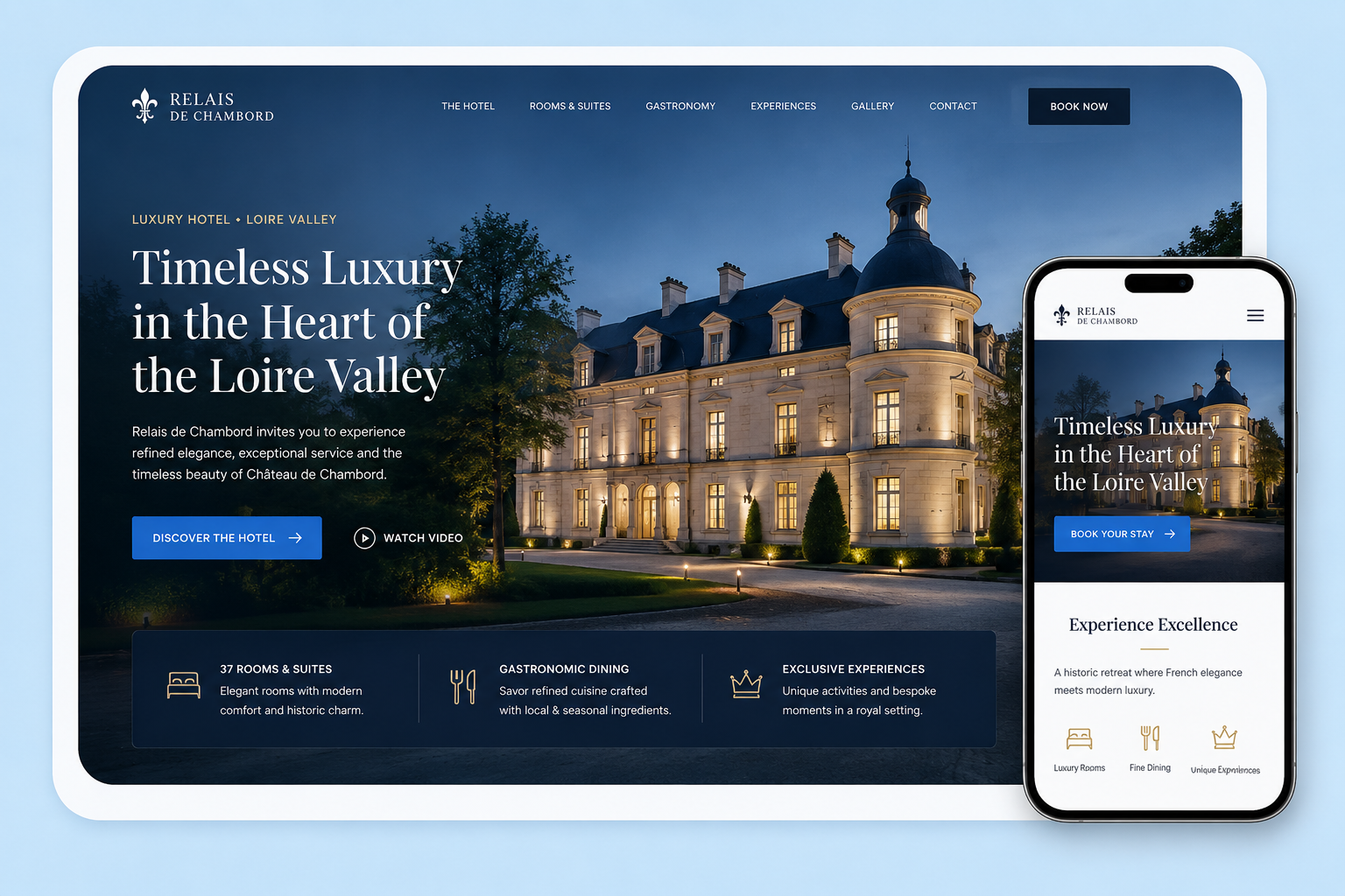 Luxury real estate website portfolio design concept by WebCrafex